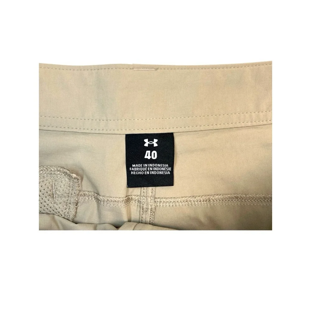Under Armour Shorts Mens‎ 42 Khaki Cargo Loose UPF-50 Fishing Golf Lightweight